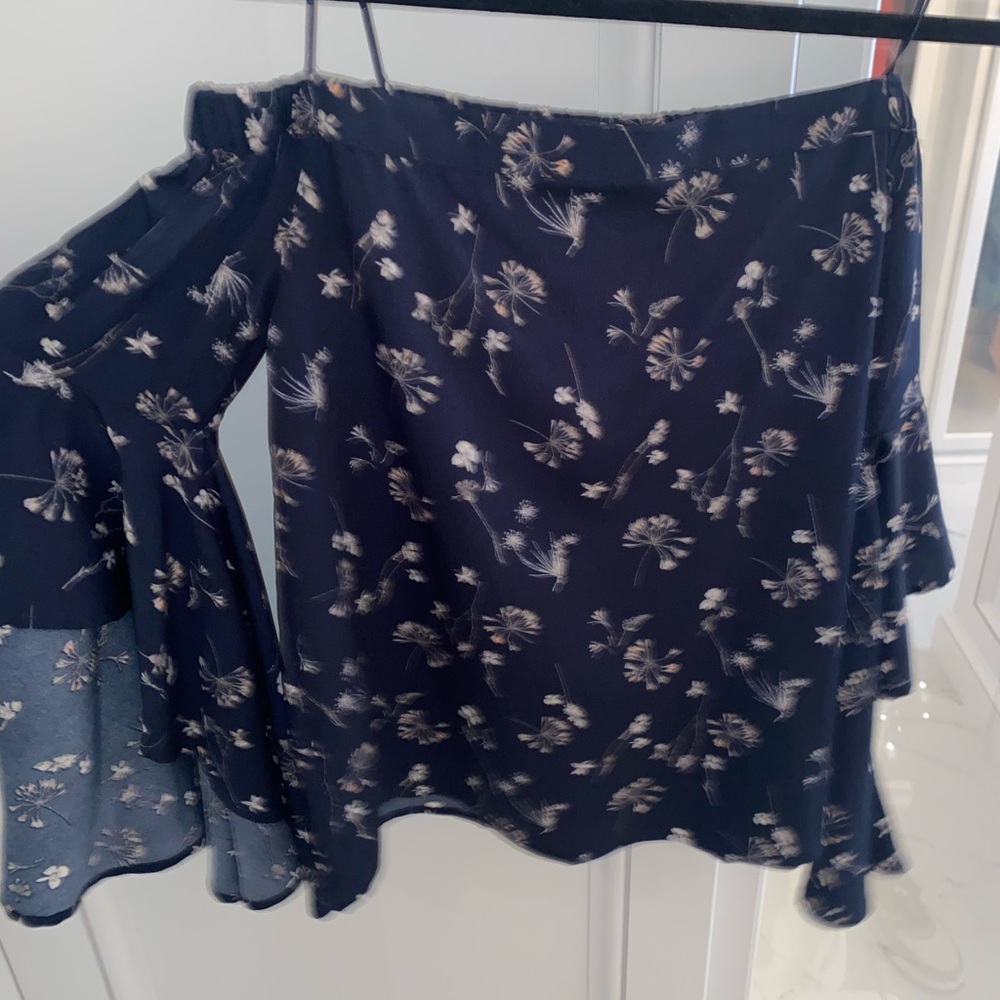 Chelsea28 Off the shoulder blouse with flower details